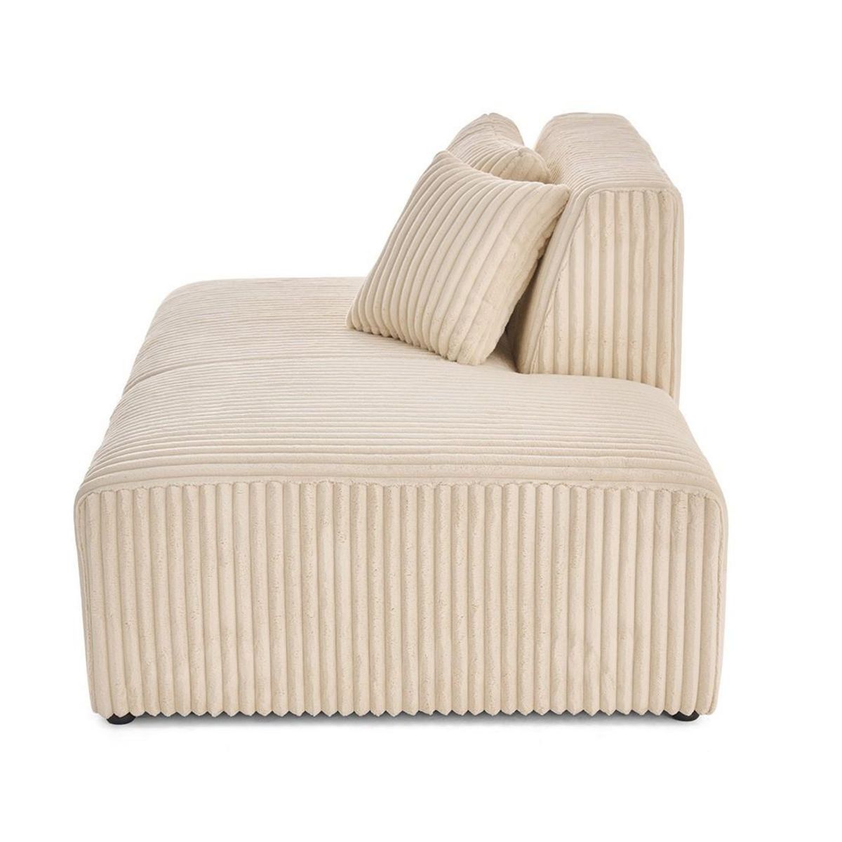 LISA DESIGN Victoire - module d'assise droit en velours côtelé grosses côtes