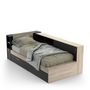Voir la diapositive 2 : Lit 90x190/200 cm avec rangements LOREDANA