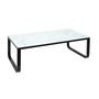 Voir la diapositive 3 : Table Basse En Verre "effet Marbre" 105cm Blanc