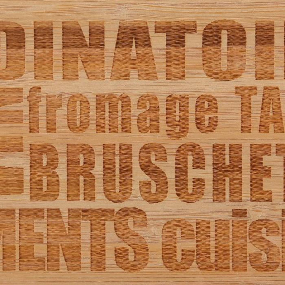 FIVE Planche à Découper  Bambou Words  59cm Marron