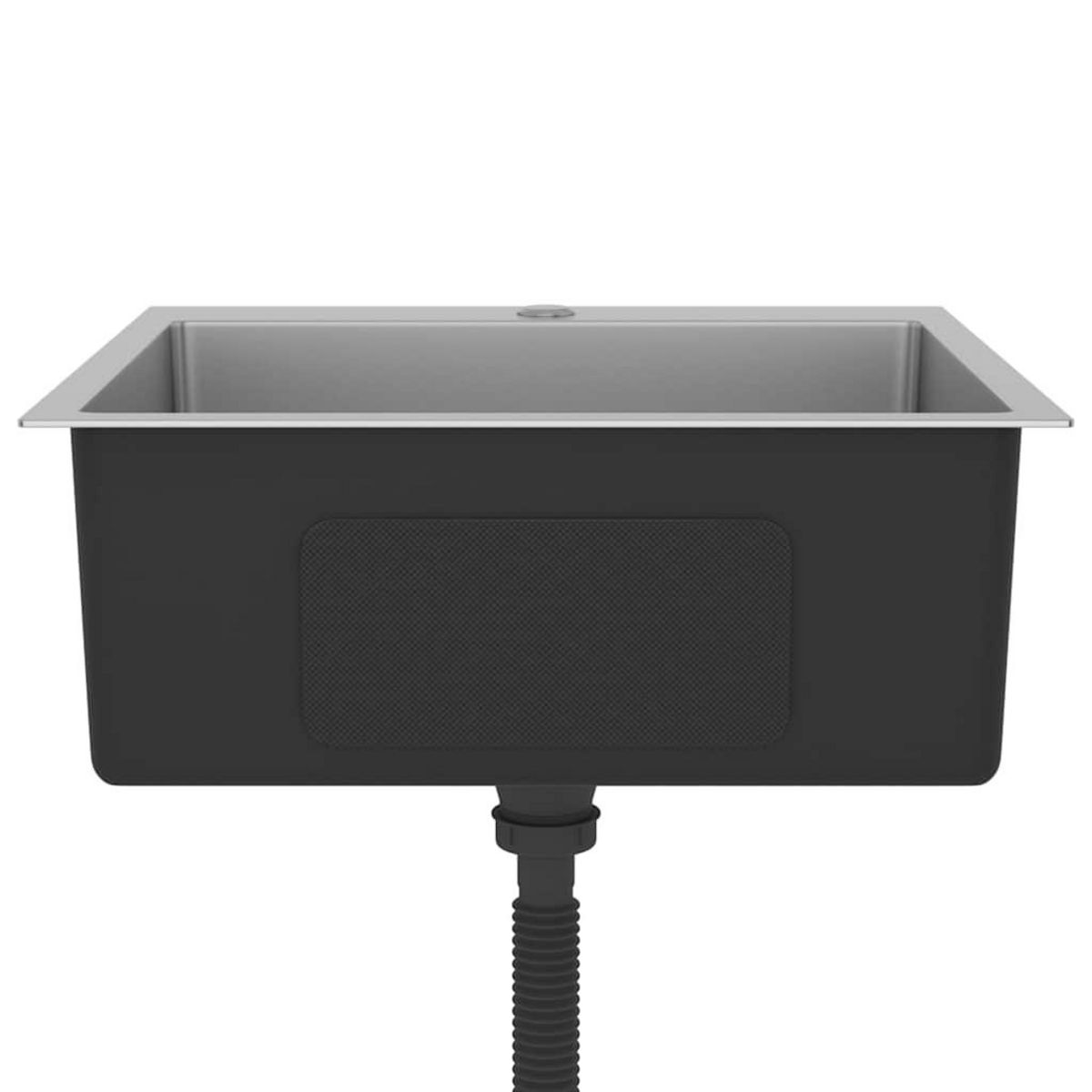 VIDAXL Evier de cuisine fait main Acier inoxydable