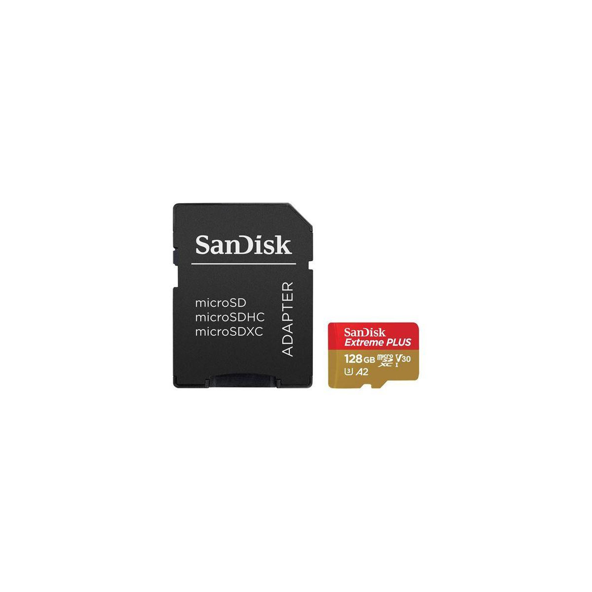 SANDISK Carte Micro SD 128GO microSD Extreme Plus  + Adaptateur