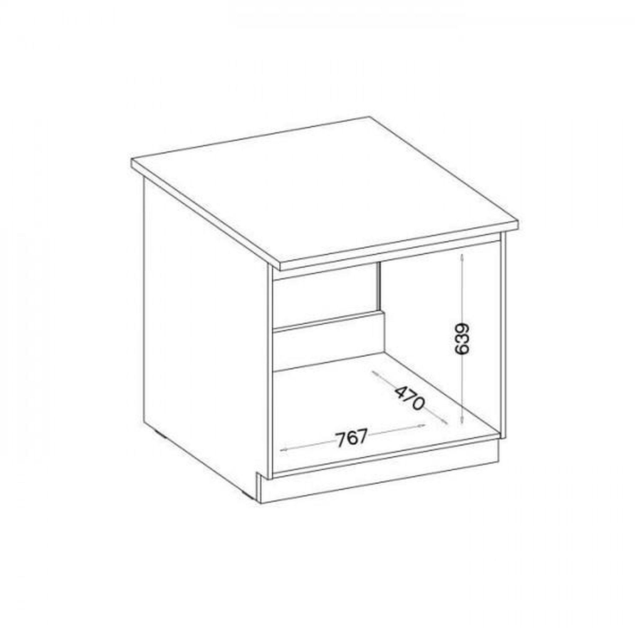 Voir la diapositive 4 : MARKET24 LASSEN Meuble bas de cuisine sous évier L 80 cm - Décor chene clair sonoma