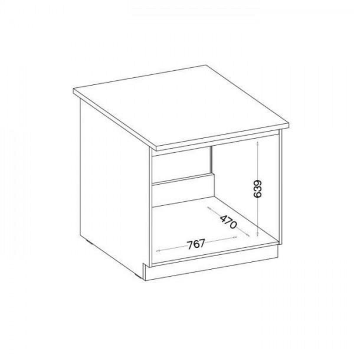 MARKET24 LASSEN Meuble bas de cuisine sous évier L 80 cm - Décor chene clair sonoma