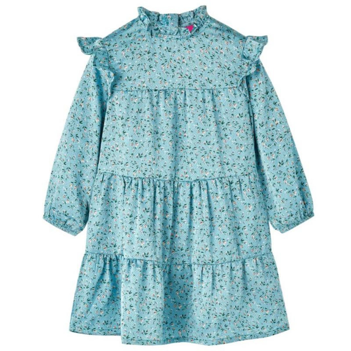 VIDAXL Robe enfants à manches longues bleu 128