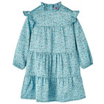 VIDAXL Robe enfants à manches longues bleu 128
