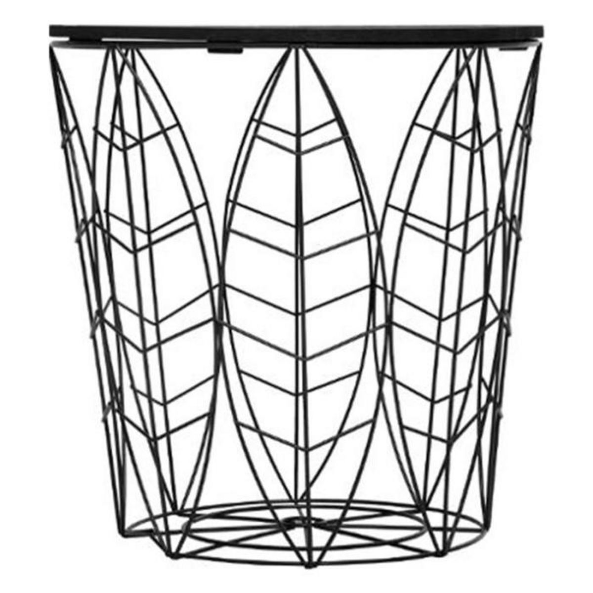 ATMOSPHERA Table d'Appoint Design en Métal  Leaf  41cm Noir