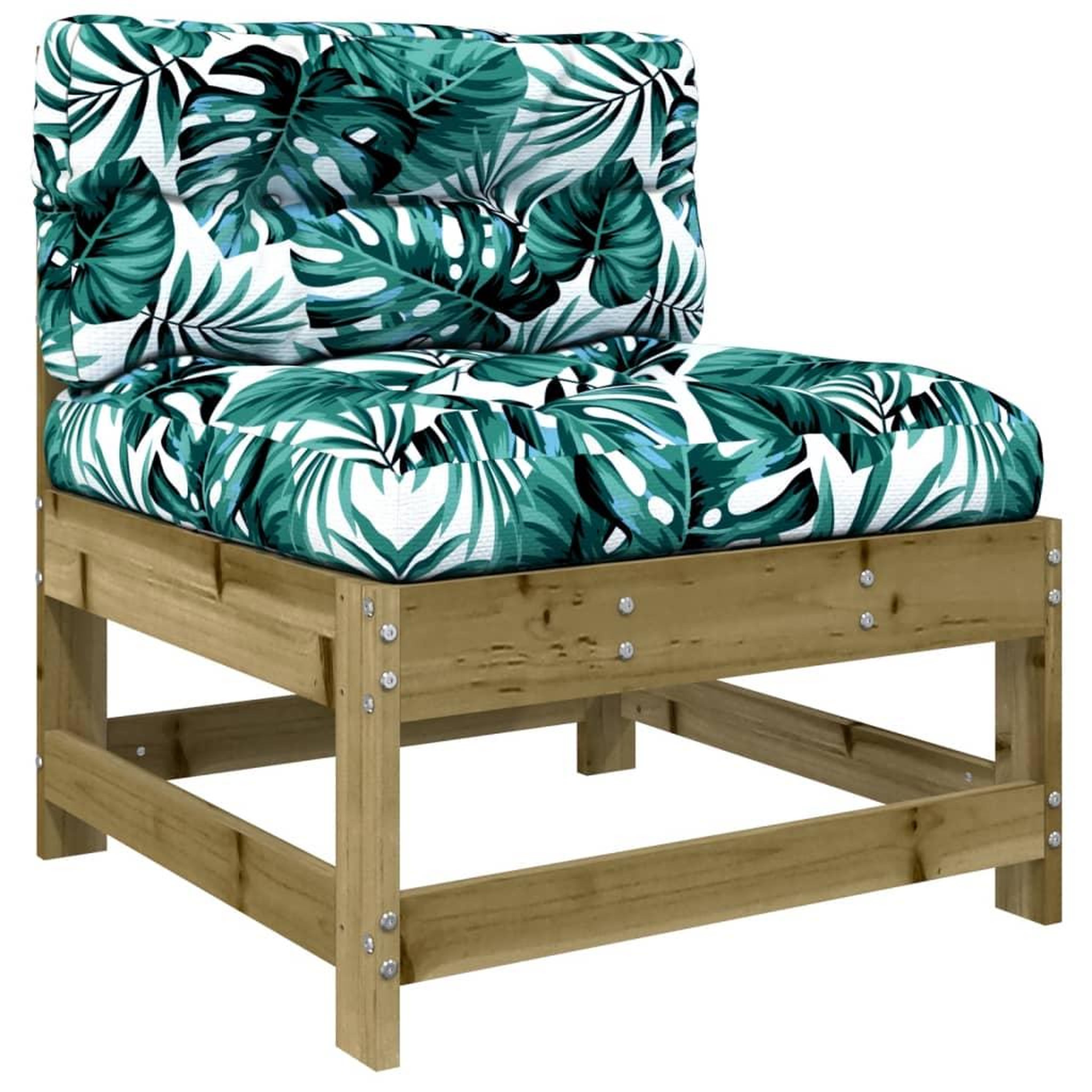 Voir la diapositive 4 : VIDAXL Salon de jardin 5 pcs avec coussins bois de pin impregne