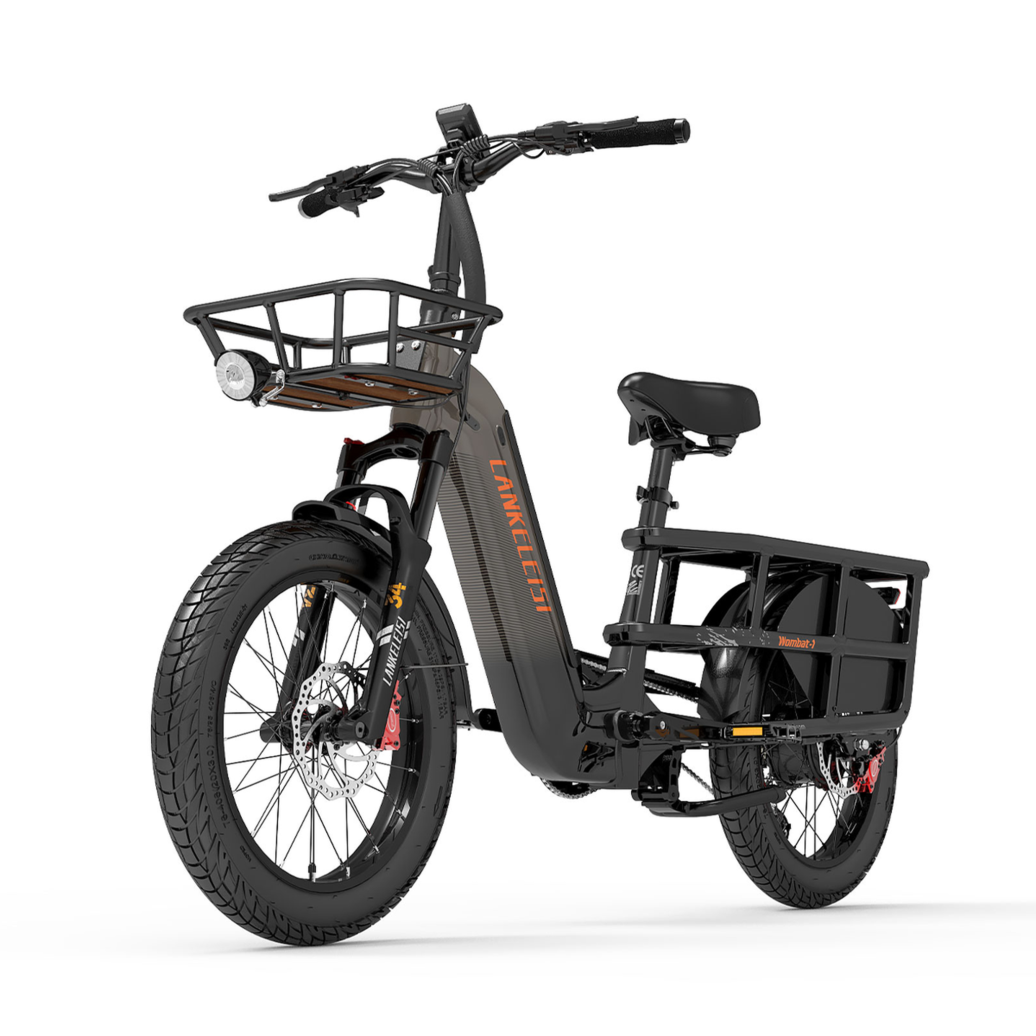 Voir la diapositive 3 : LANKELEISI Vélo cargo électrique LANKELEISI Wombat-1