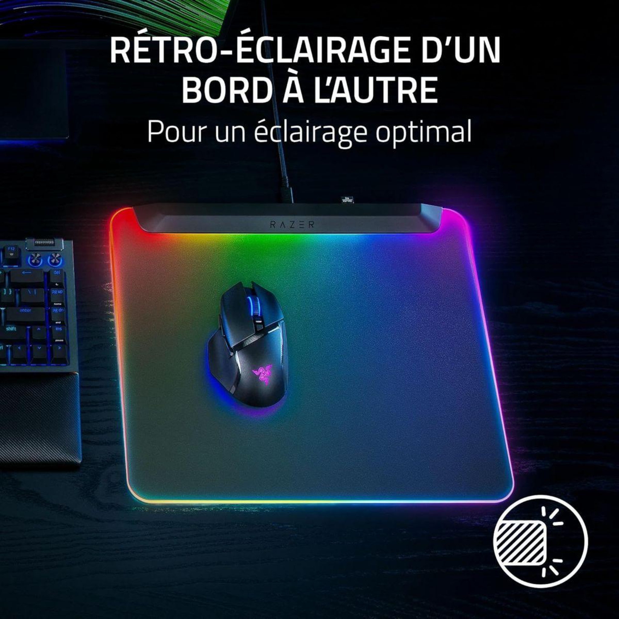 Voir la diapositive 5 : Razer Tapis de souris FIREFLY V2 PRO