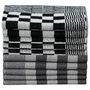 Voir la diapositive 3 : VIDAXL Ensemble de serviettes 20 pcs noir et blanc coton