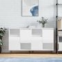 Voir la diapositive 1 : VIDAXL Buffets 2 pcs blanc brillant bois d'ingenierie