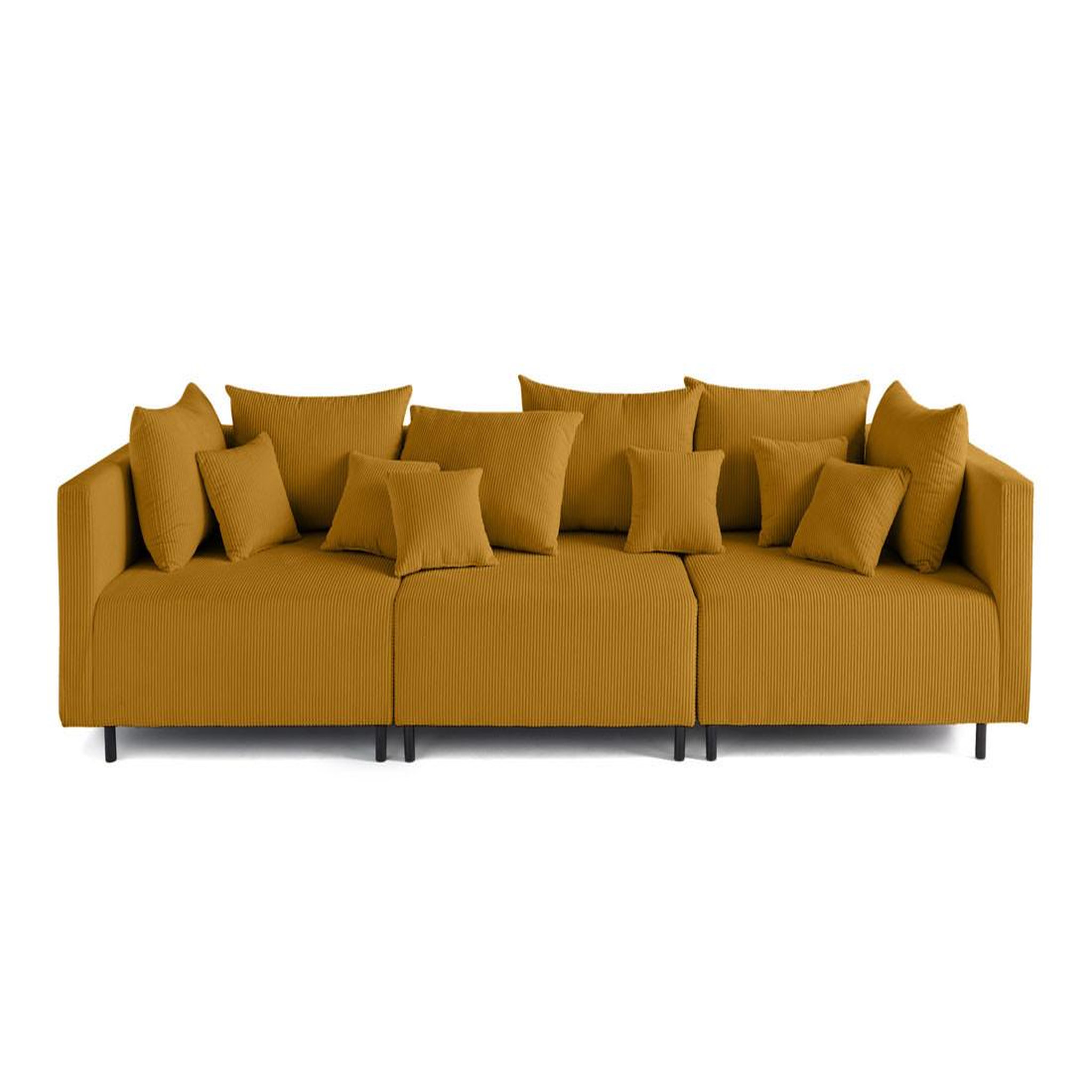 Voir la diapositive 1 : LISA DESIGN Edinburg - canapé modulable 3 places - velours côtelé