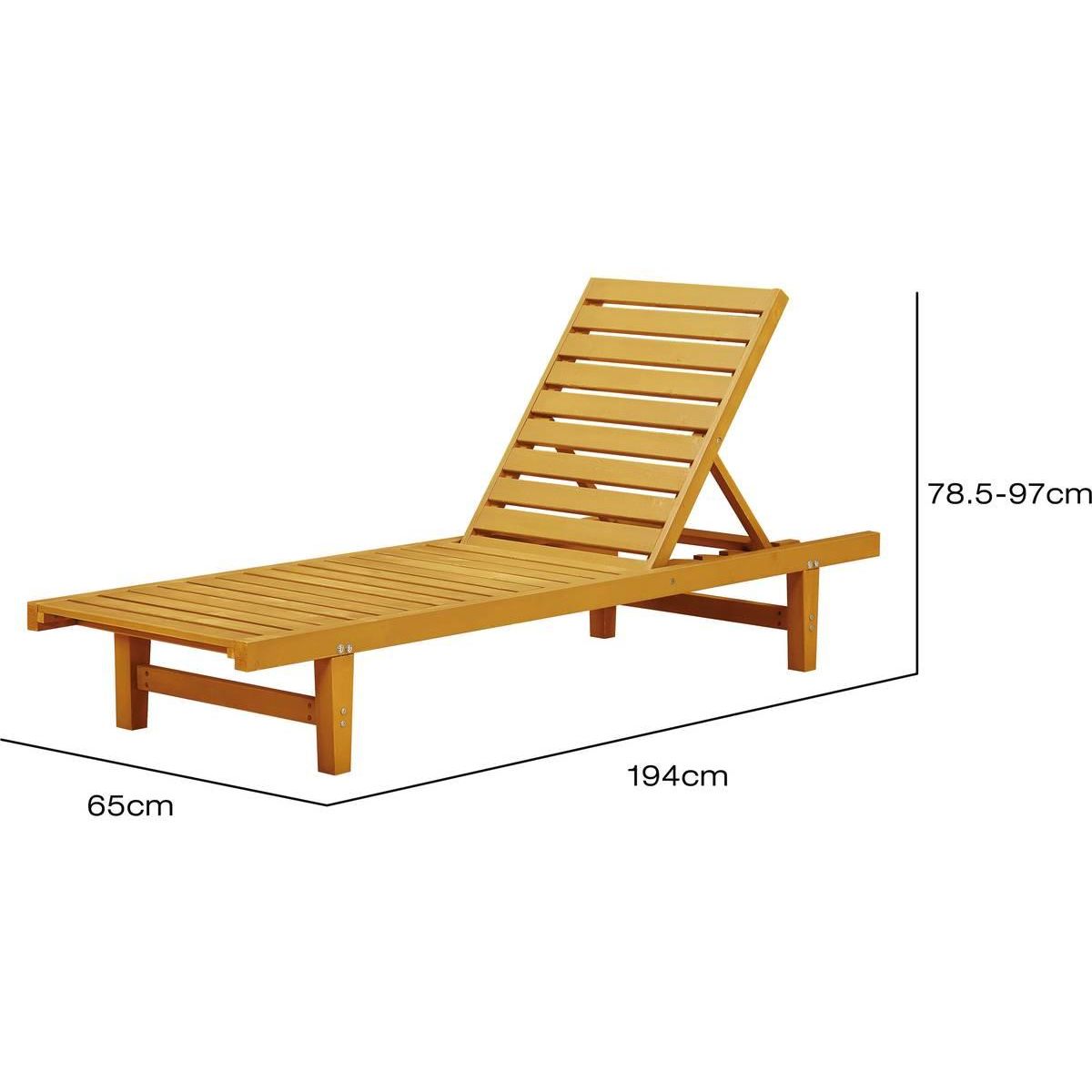 Habitat et Jardin Lot de 2 bains de soleil en bois  Rawai  - Marron clair