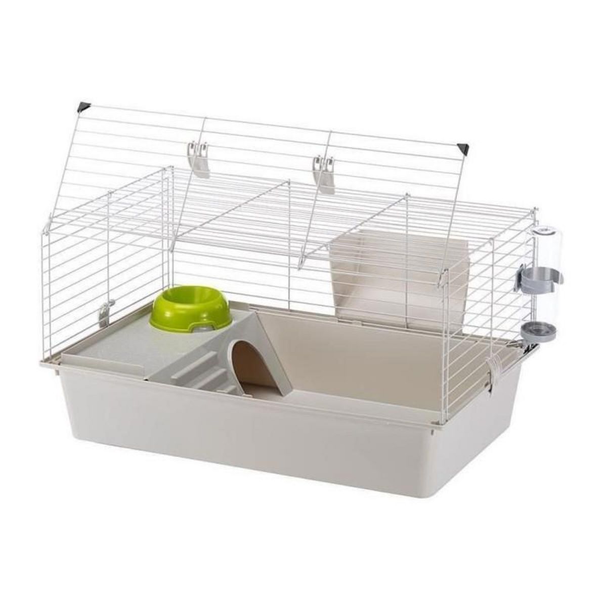 Ferplast Cage - FERPLASTE - CAVIE 80X1 - 77 x 48 x 42 cm - Gris clair