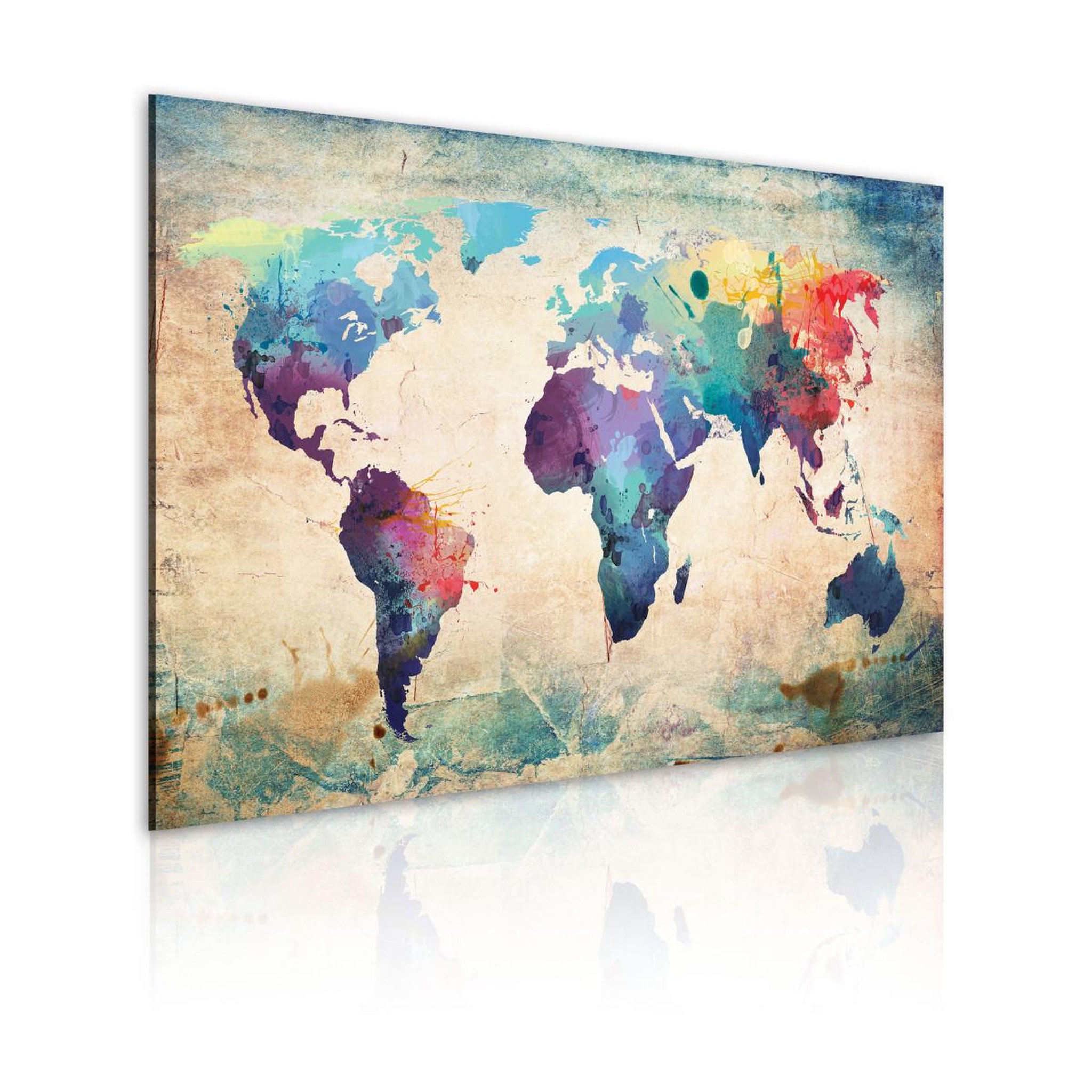 Paris Prix Tableau imprimé  carte en couleurs de l'arc en ciel. Coloris disponibles : Multicolore