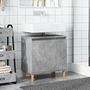 Voir la diapositive 3 : VIDAXL Meuble de lavabo gris beton 58x33x60 cm bois d'ingenierie