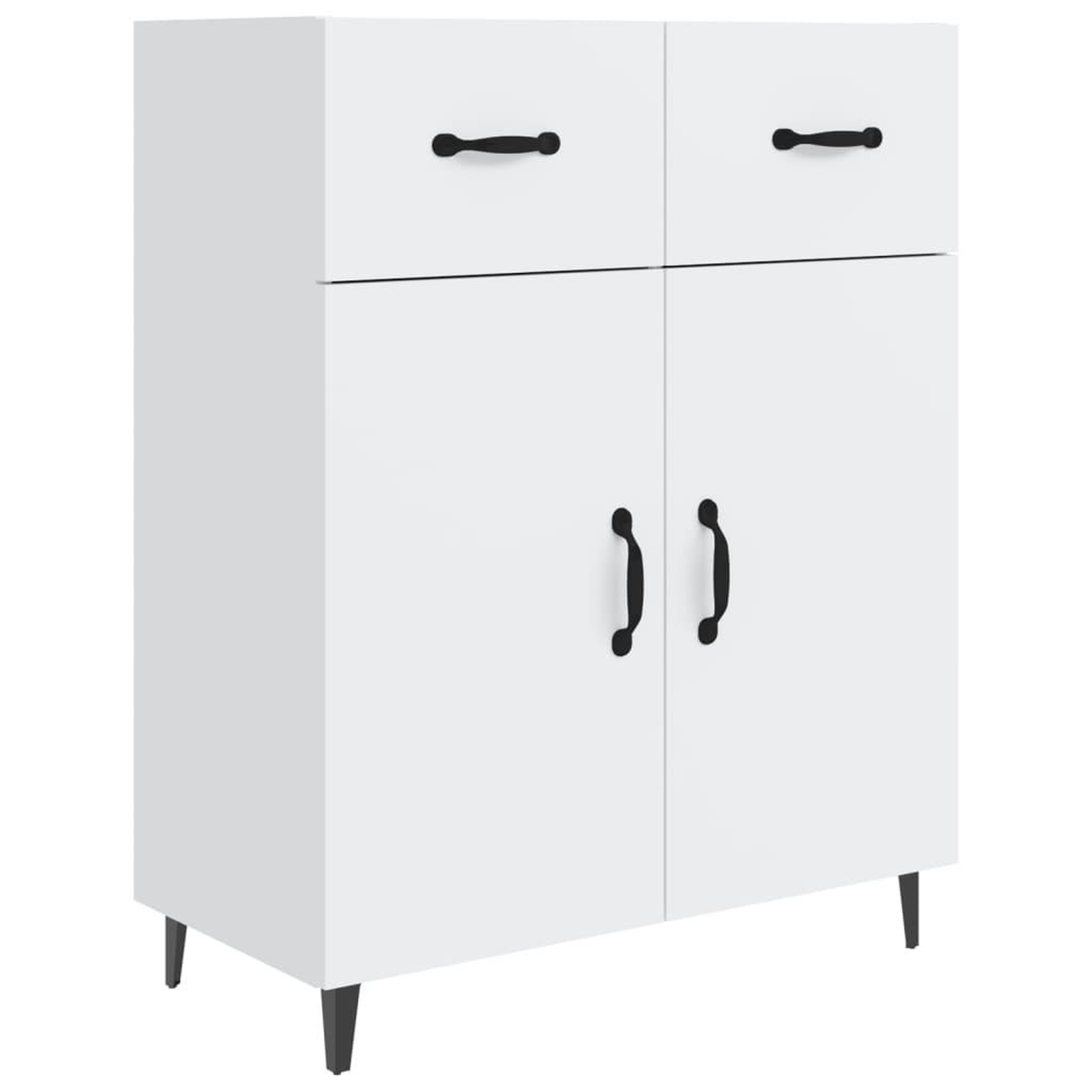 Voir la diapositive 2 : VIDAXL Buffet blanc 69,5x34x90 cm bois d'ingenierie