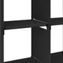 VIDAXL Etagere d'affichage 6 cubes Noir 103x30x72,5 cm Tissu