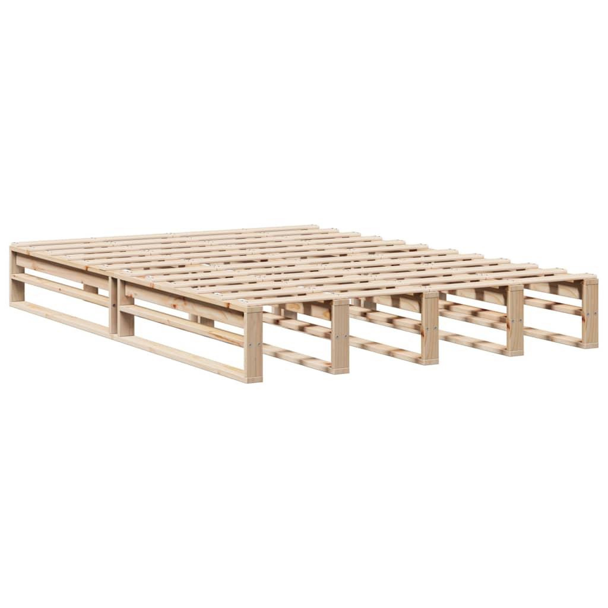 Voir la diapositive 3 : VIDAXL Cadre de lit sans matelas 160x200 cm bois massif de pin