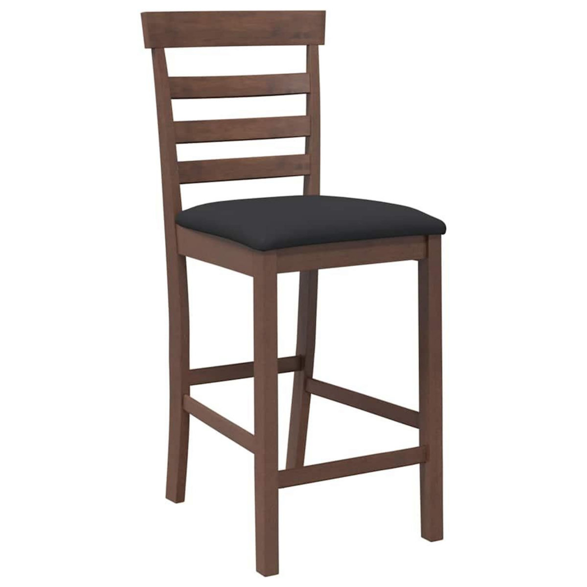 VIDAXL Tabourets de bar avec coussins 2 pcs marron bois massif d'hevea