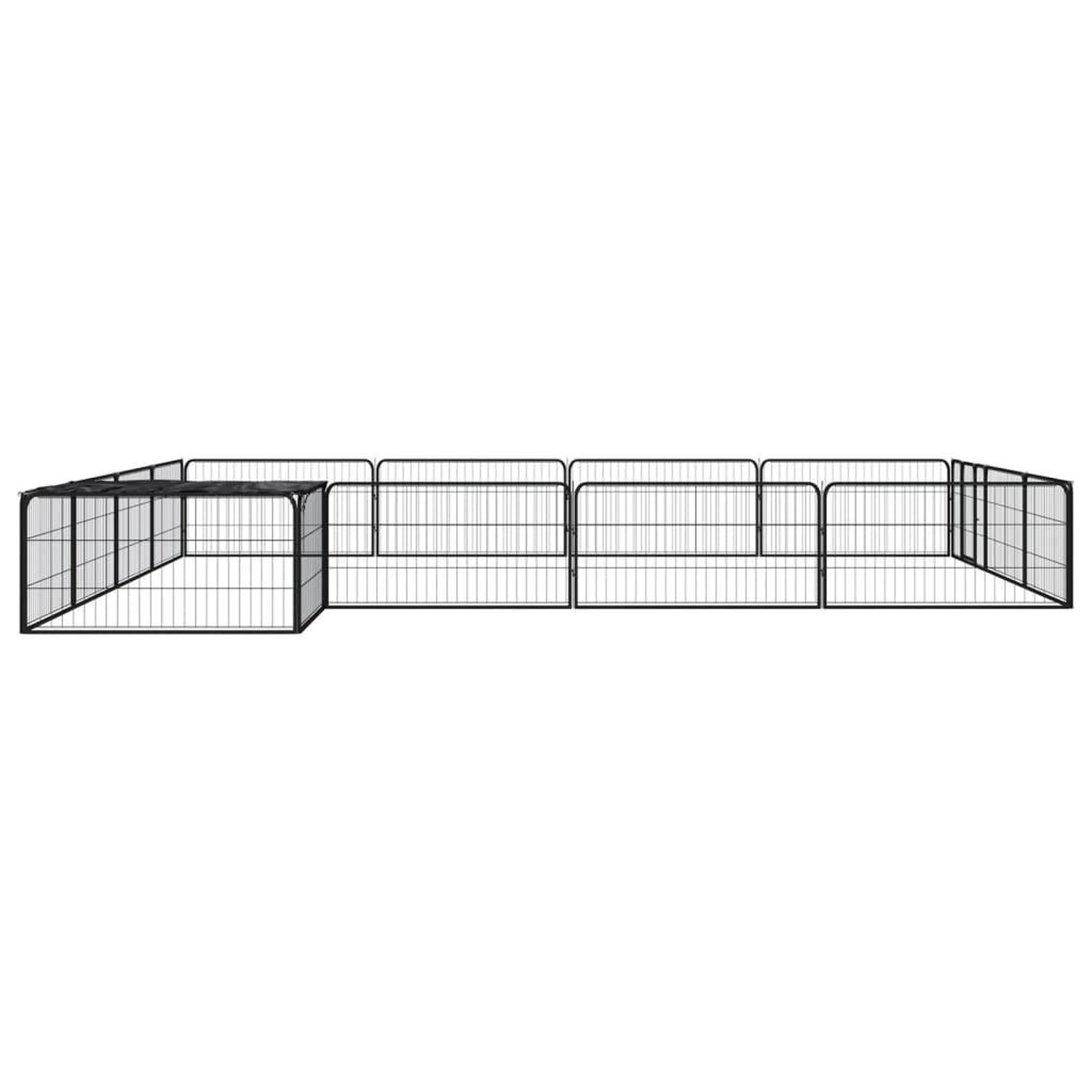 Voir la diapositive 3 : VIDAXL Parc pour chien 16panneaux Noir 100x50cm Acier enduit de poudre