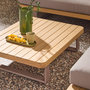 Voir la diapositive 6 : SWEEEK Salon de jardin d'angle bois d'acacia et aluminium 5 places marron - Acalia