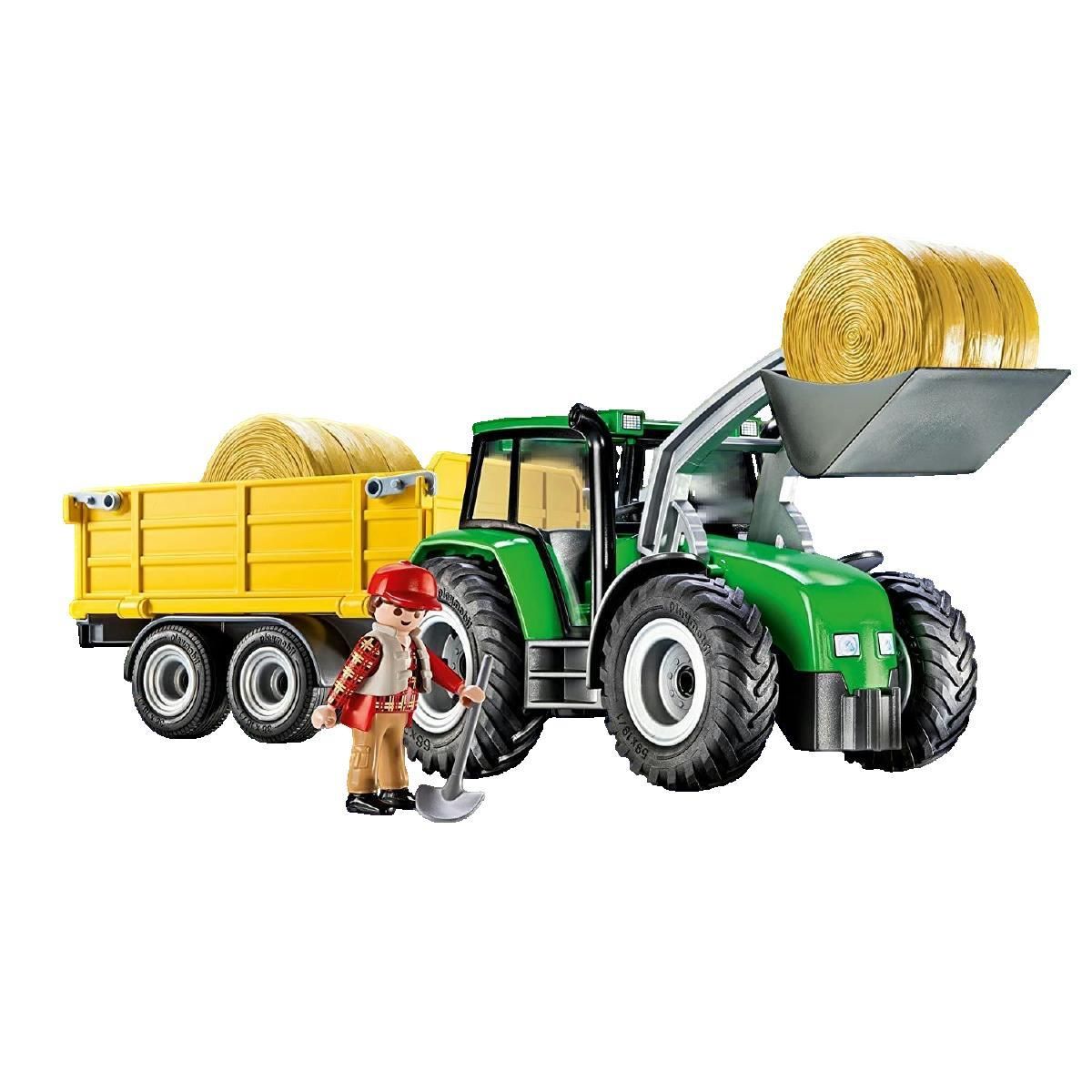 PLAYMOBIL Jeu de construction Playmobil Tracteur avec remorque inclinable
