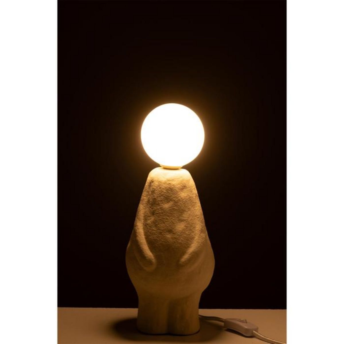 Paris Prix Lampe à Poser Déco  Bonhomme  35cm Beige