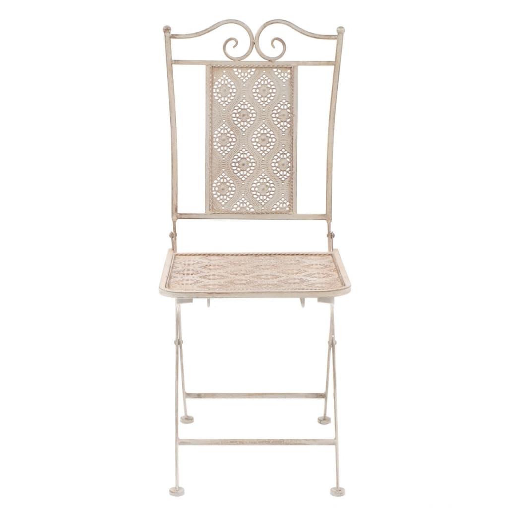 Voir la diapositive 5 : VIDAXL Mobilier de bistro 3 pcs Acier Blanc