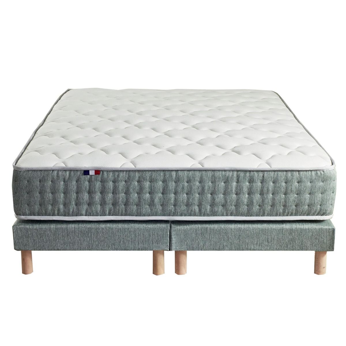 IDLITERIE Ensemble matelas HYGGE et sommier : confort ferme et 7 zones