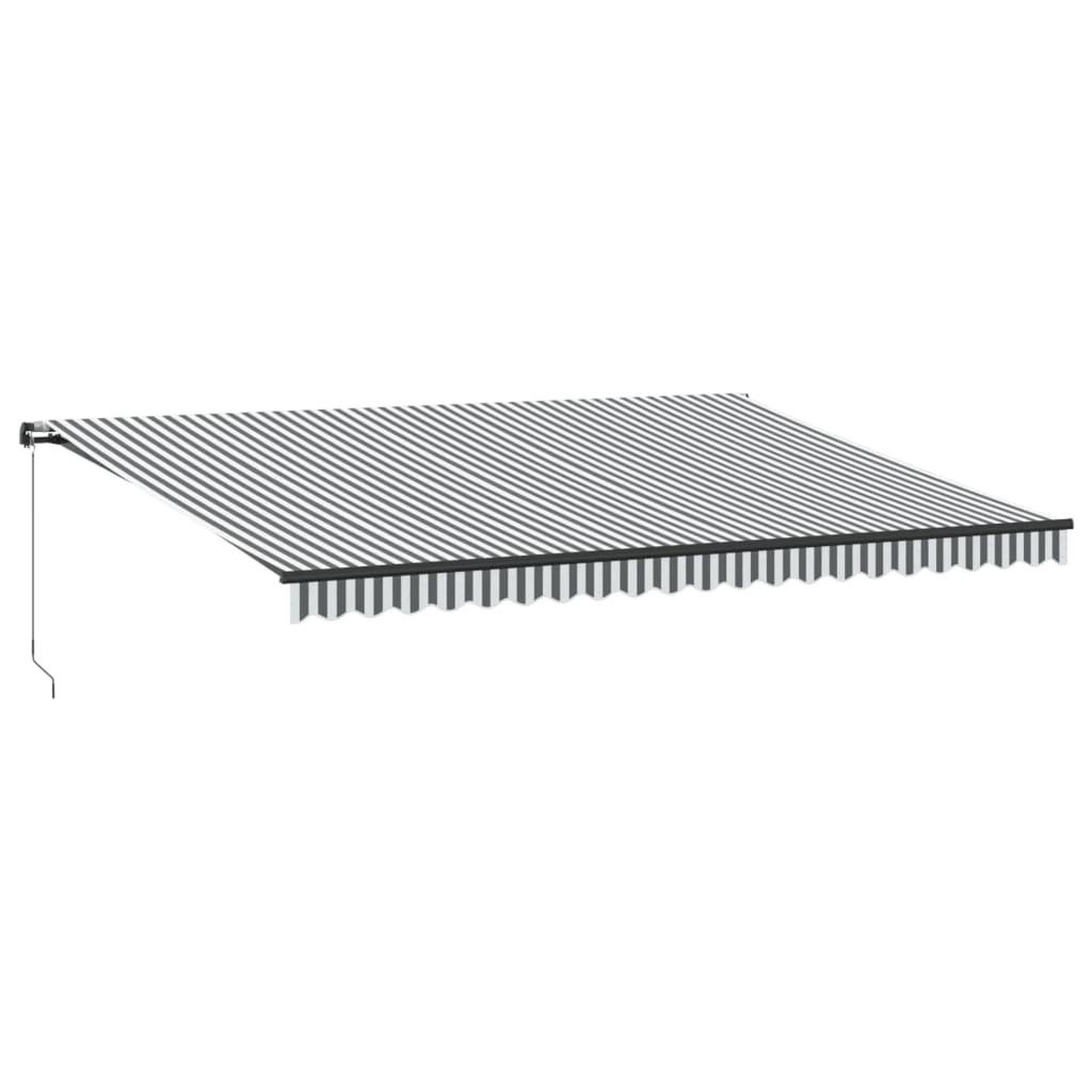 Voir la diapositive 2 : VIDAXL Auvent manuel retractable anthracite et blanc 500x300 cm