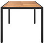 Voir la diapositive 4 : VIDAXL Table de jardin 190x90x75 cm Resine tressee et bois acacia Noir