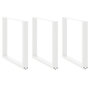 Voir la diapositive 1 : VIDAXL Pieds de table basse forme de U 3 pcs blanc 90x(72-73) cm acier