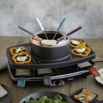 Kitchen chef Appareil à raclette et fondue pour 8 personnes 1100W