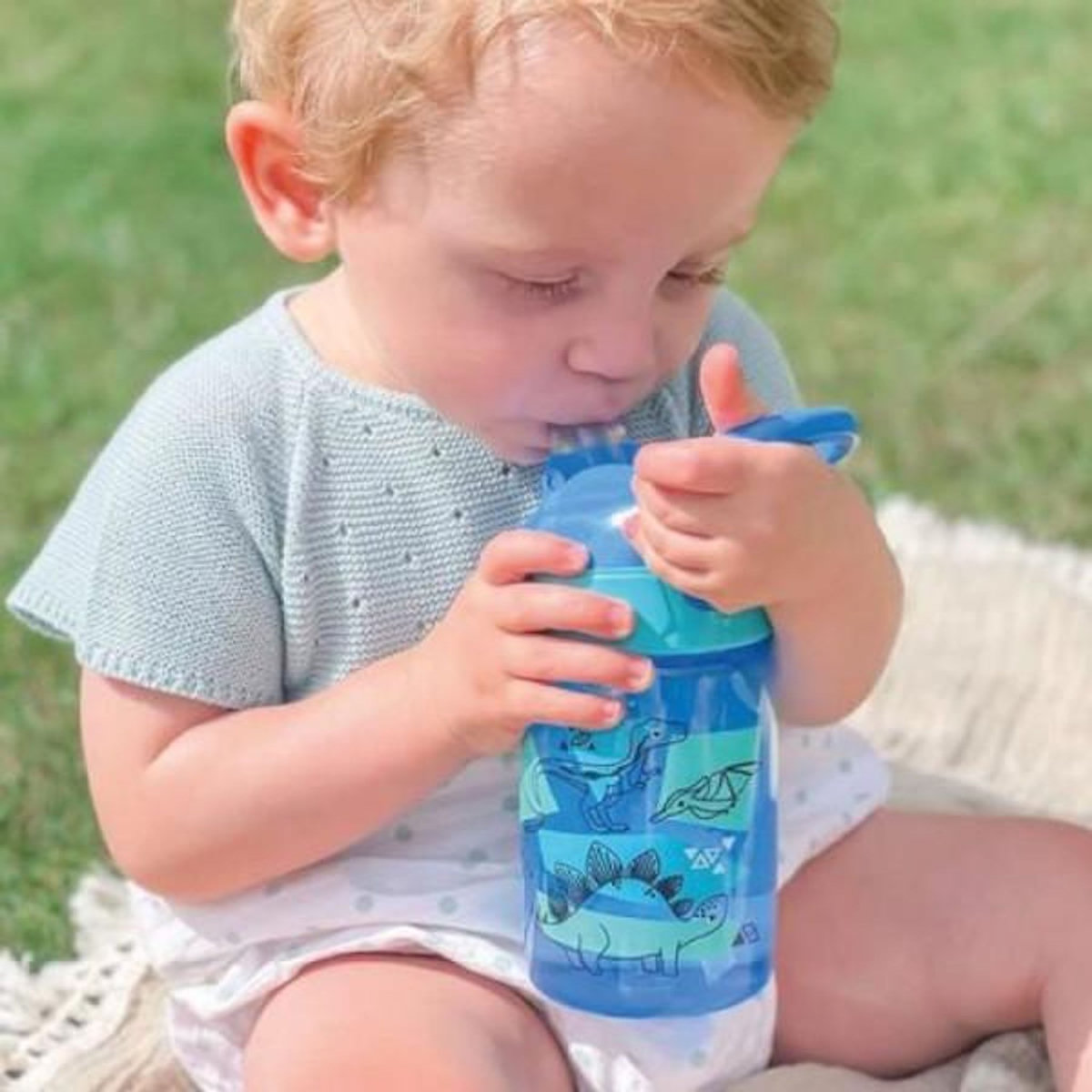NUBY Lot de 2 gourdes - NUBY - Incredible Gulp - 360 ml - Dinosaures