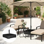 Voir la diapositive 4 : OUTSUNNY Base de parasol déporté avec housse capacité sable 80 kg métal noir