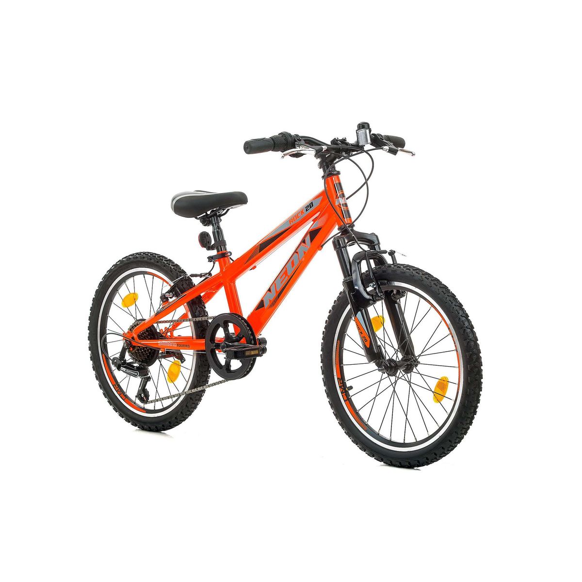 Vélo VTT 20'' Enfant ( 120 à 140 cm ) - Fourche Télescopique - 7 Vitesses - Shimano TY21 - Freins V-Brake Alu - Jantes double