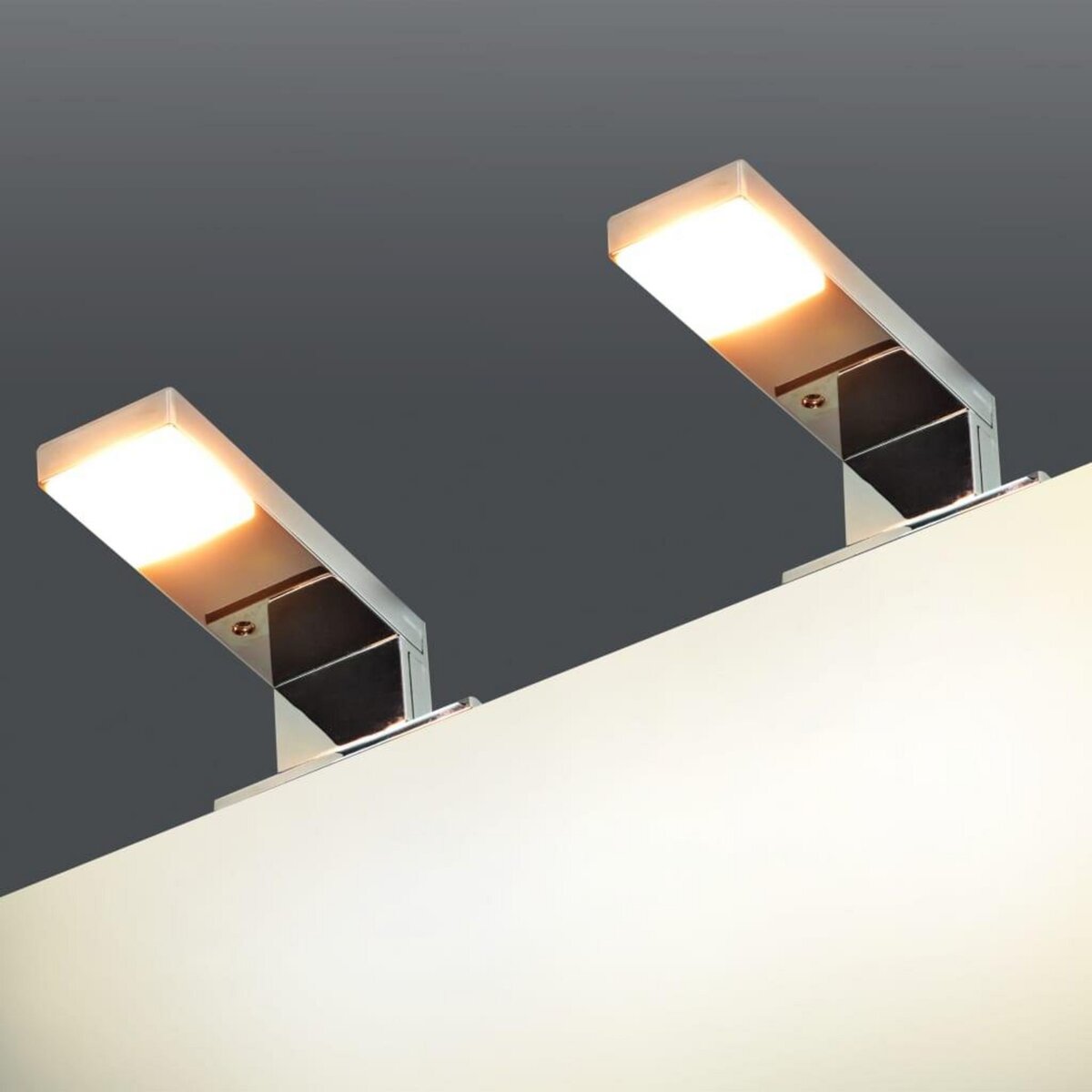 vidaXL Lampe de miroir avec 8 ampoules LED Blanc chaud et blanc