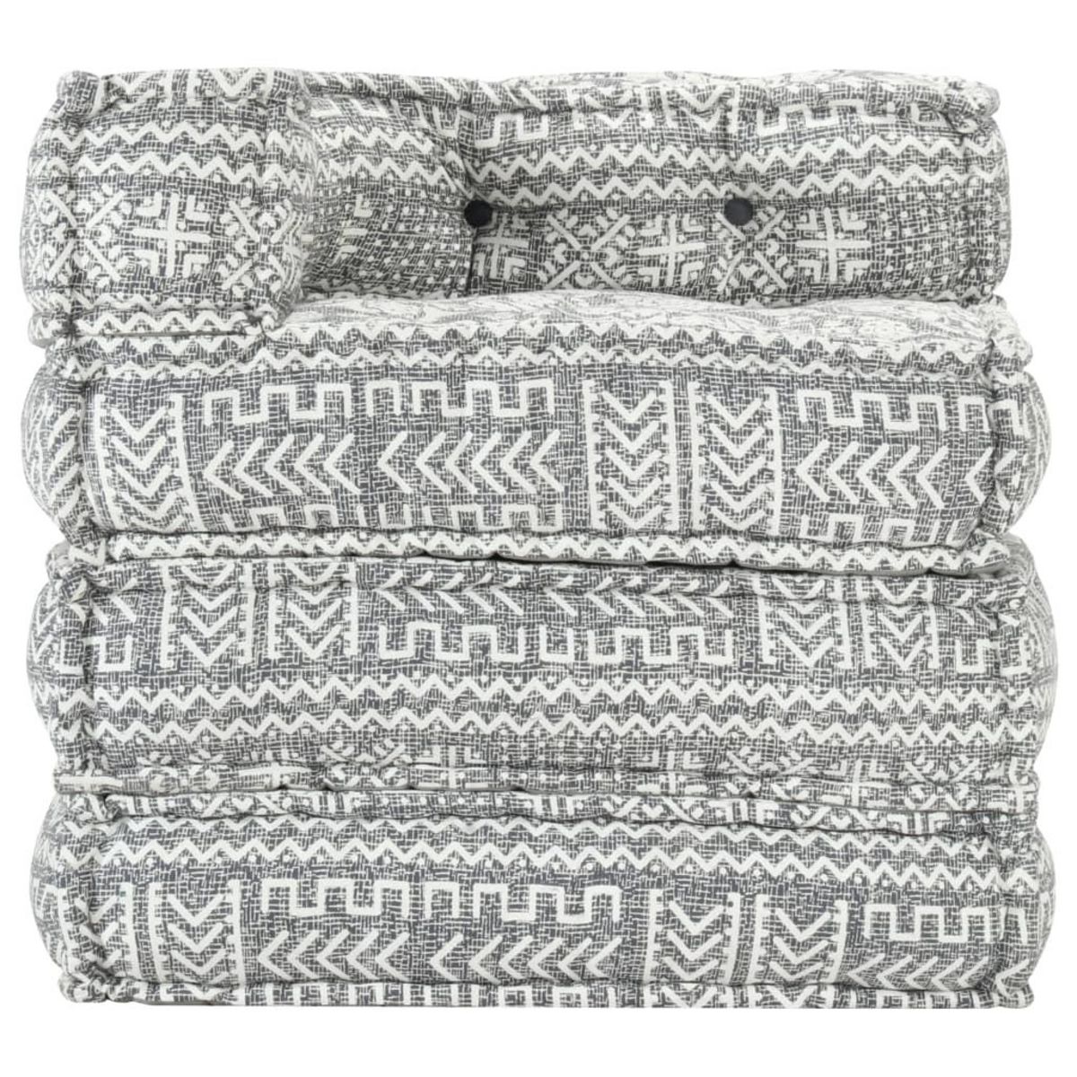 VIDAXL Pouf modulaire Gris clair Tissu