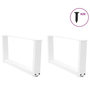 Voir la diapositive 3 : VIDAXL Pieds de table a manger forme V 2pcs blanc 70x(30-31,3)cm acier