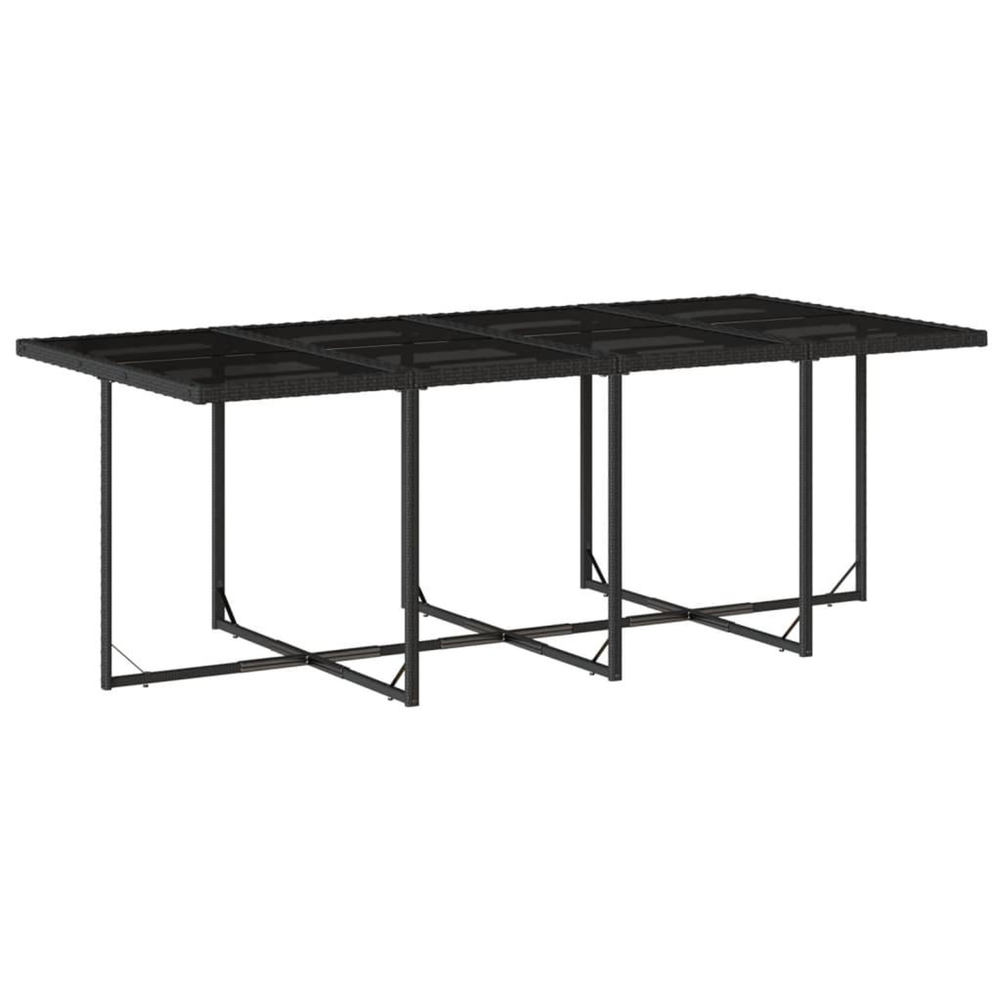 Voir la diapositive 4 : VIDAXL Ensemble a manger de jardin 9pcs coussins noir resine tressee