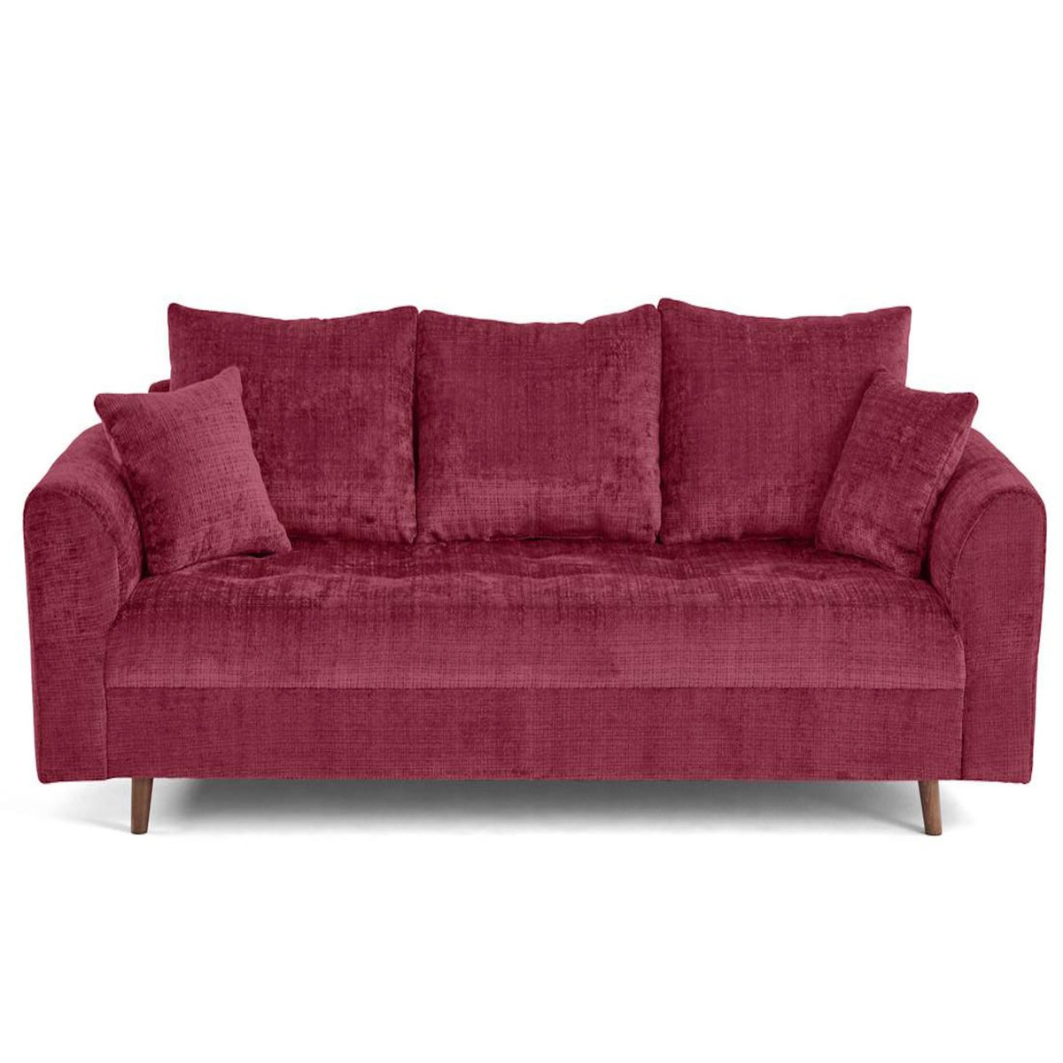 LISA DESIGN Rune - canapé droit 3 places en velours texturé