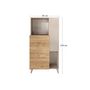 Voir la diapositive 5 : BEST MOBILIER Estelle - buffet haut - 2 portes - 81x154 cm