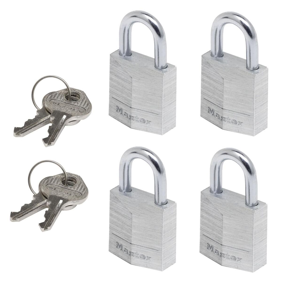 Master lock Petits Cadenas [Clés communes] [Pack Familiale de 4] 9120EURQNOP