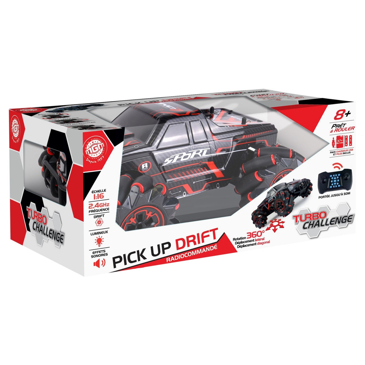 MGM Voiture radiocommandée 4x4 Drift son et lumières