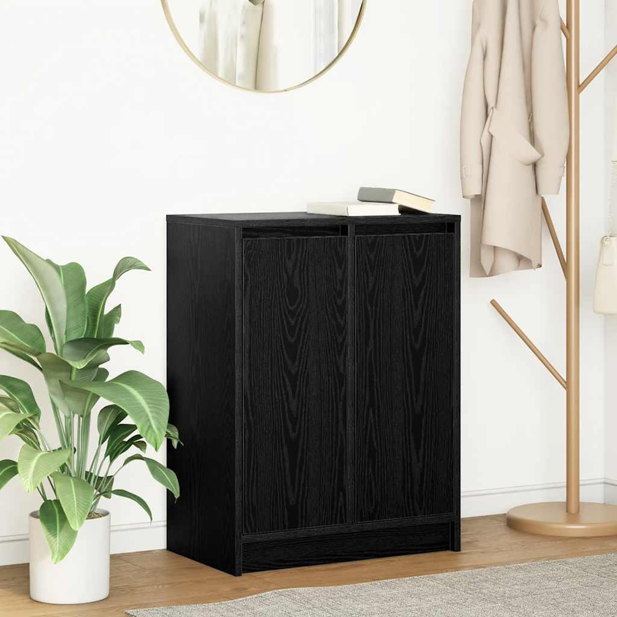 VIDAXL Buffet chene noir 57x34x76 cm bois d'ingenierie