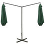 Voir la diapositive 4 : VIDAXL Parasol de jardin double avec mat en acier vert 600 cm