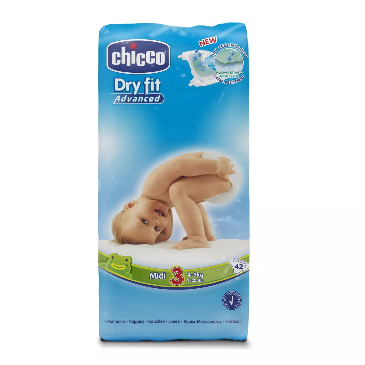 CHICCO DRY FIT ADVANCED Couches Standard T3 (4-9 kg) X42