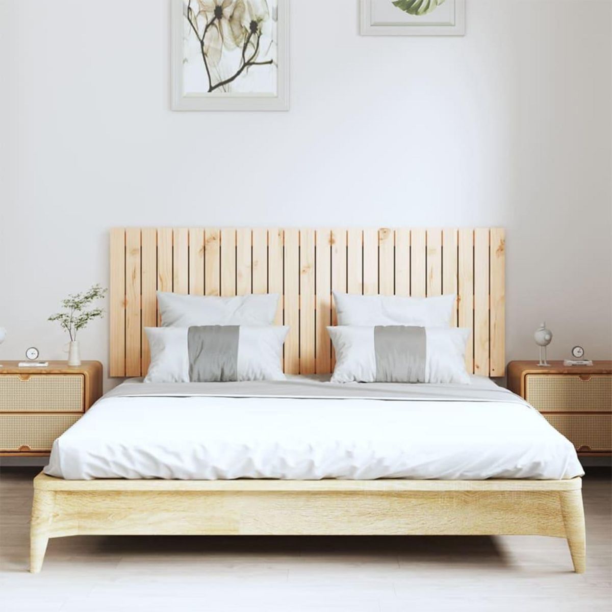 VIDAXL Tete de lit murale 159,5x3x60 cm Bois massif de pin